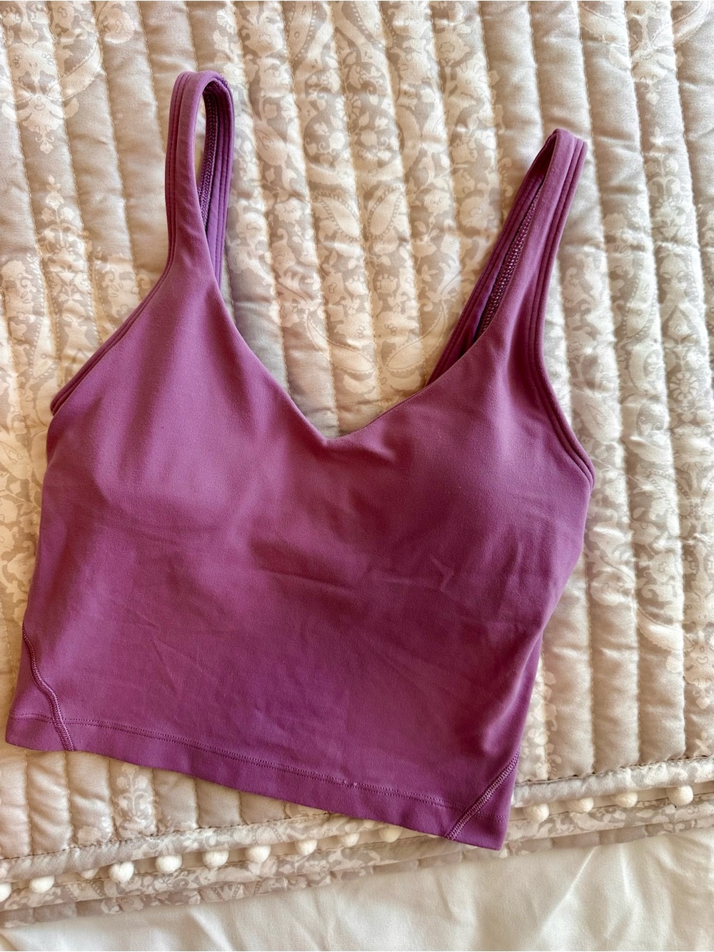 lululemon athletica Mauve V-Neck Crop Sports Bra